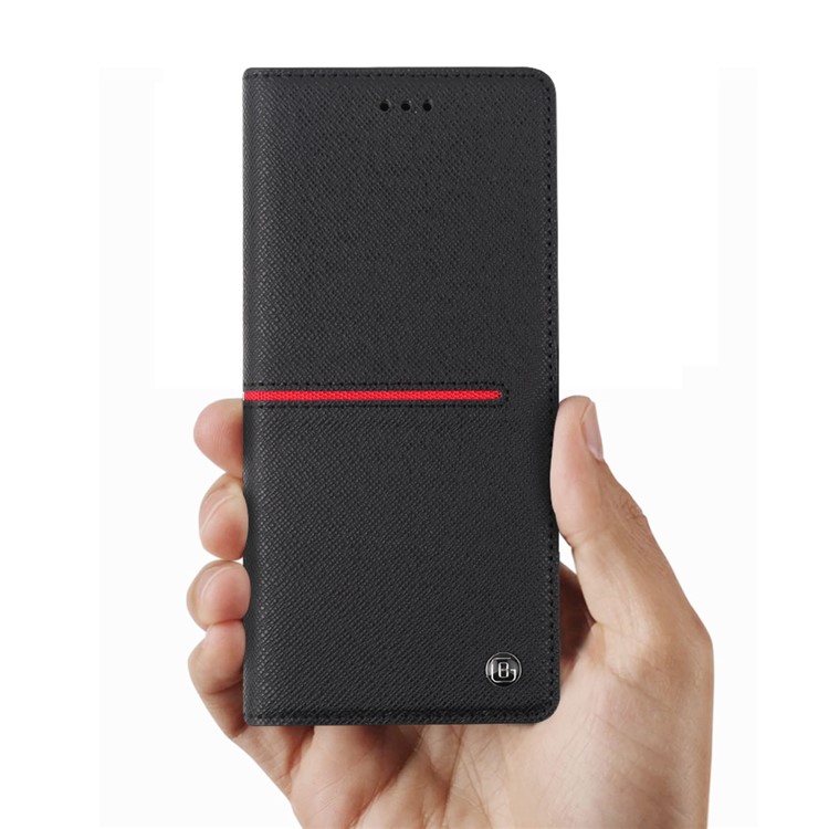 GEBEI Flip Genuine Leather Wallet Stand Phone Case for Samsung Galaxy Note 8 SM-N950 - Black-6
