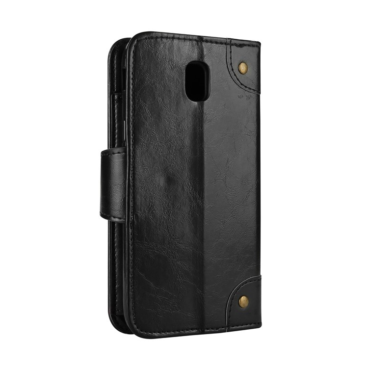 5-Slot Vintage Oil Wax Leather Wallet Case for Samsung Galaxy J5 (2017) EU Version / J5 Pro (2017) - Black-3