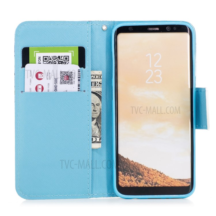Patterned Wallet Leather Stand Case for Samsung Galaxy S8 SM-G950 - Horse Pattern-6