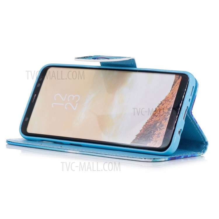 Patterned Wallet Leather Stand Case for Samsung Galaxy S8 SM-G950 - Horse Pattern-7