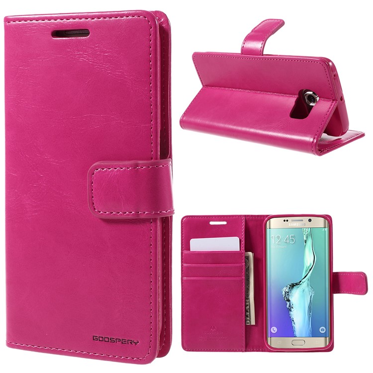 

MERCURY GOOSPERY Blue Moon Leather Diary Case for Samsung Galaxy S6 Edge G925 - Rose