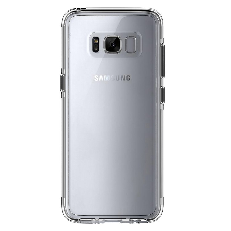 Clear PC Back + TPU Frame Hybrid Protective Cover for Samsung Galaxy S8 Plus G955 - Transparent-4