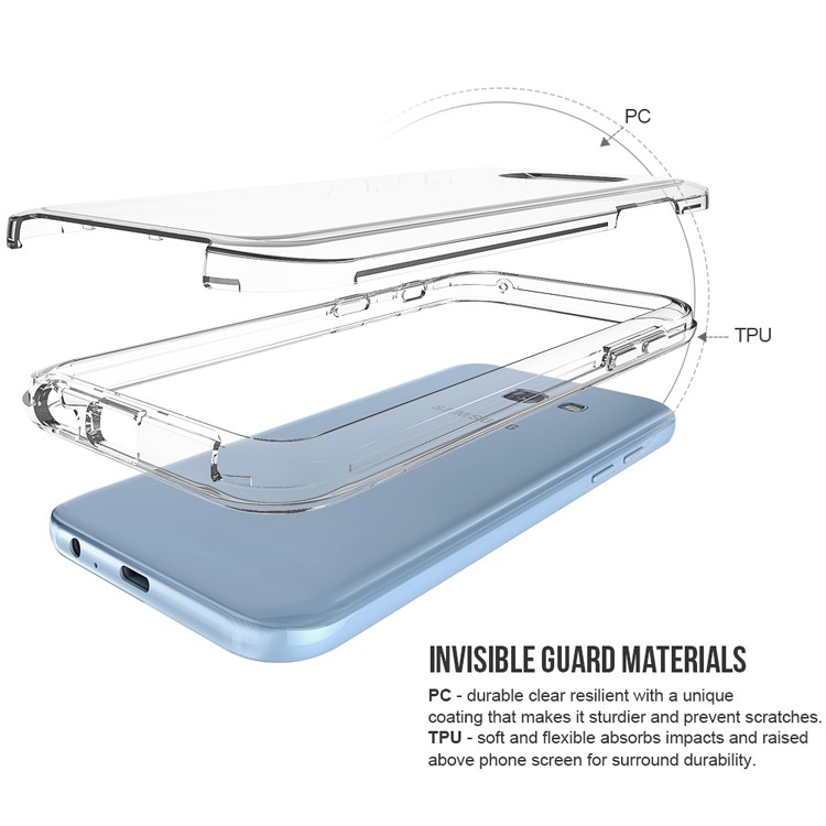 Clear PC Back + TPU Frame Hybrid Mobile Cover for Samsung Galaxy A5 (2017) SM-A520 - Transparent-3