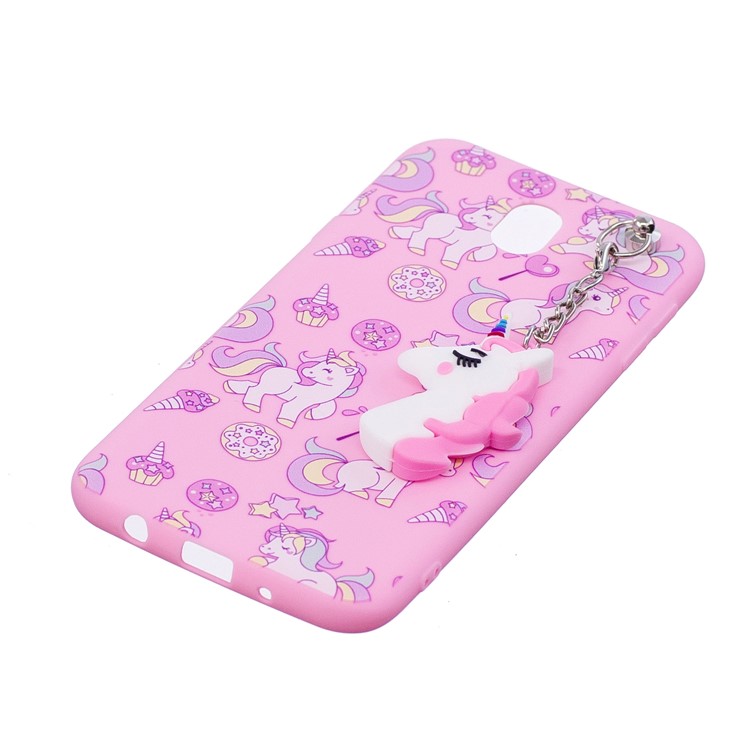 Unicorn Pattern Printing TPU Case with Unicorn Pendant for Samsung Galaxy J5 (2017) EU Version/J5 Pro (2017) - Pink-4