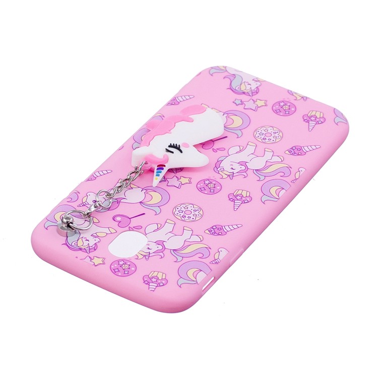 Unicorn Pattern Printing TPU Case with Unicorn Pendant for Samsung Galaxy J5 (2017) EU Version/J5 Pro (2017) - Pink-5
