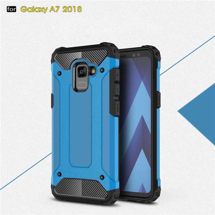 

Armor Guard Plastic + TPU Combo Shell Case for Samsung Galaxy A8+ (2018) - Baby Blue, Galaxy A8+ (2018)
