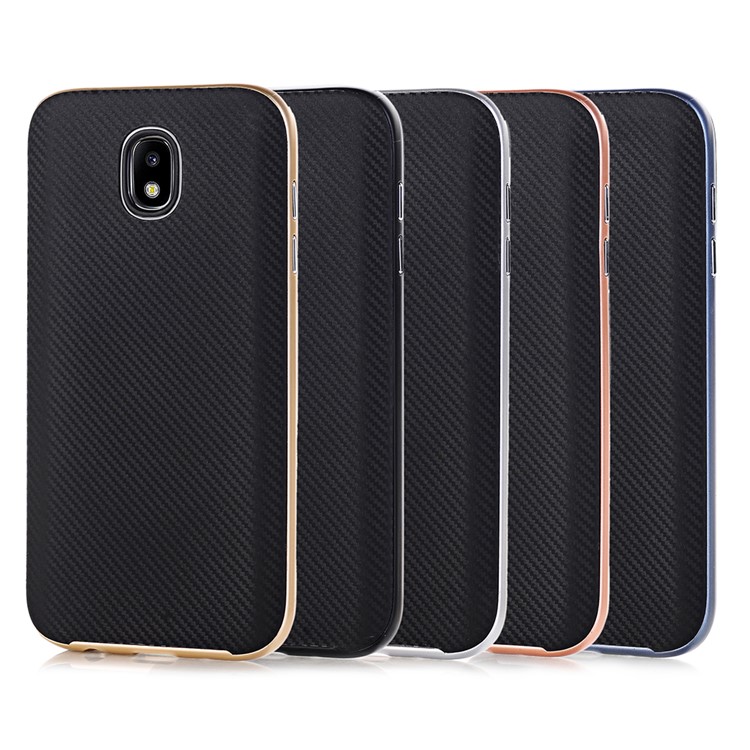 Carbon Fibre Texture TPU + PC Hybrid Case for Samsung Galaxy J5 (2017) EU Version / J5 Pro (2017) - Black-3