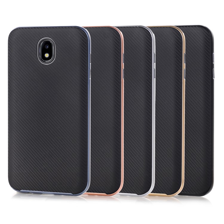 Carbon Fibre Texture TPU + PC Hybrid Case for Samsung Galaxy J7 Pro (2017) / J7 (2017) EU Version - Black-3