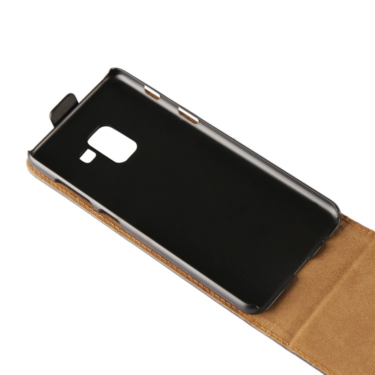 Split Leather Vertical Flip Phone Protective Casing for Samsung Galaxy A8 (2018) - Black-11