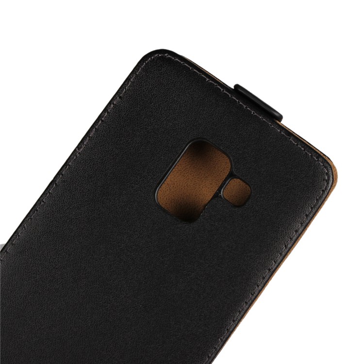Split Leather Vertical Flip Phone Protective Casing for Samsung Galaxy A8 (2018) - Black-6