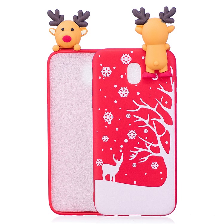 Cute 3D Figure Patterned TPU Case for Samsung Galaxy J5 Pro (2017) / J5 (2017) EU Version - Christmas Reindeer-1