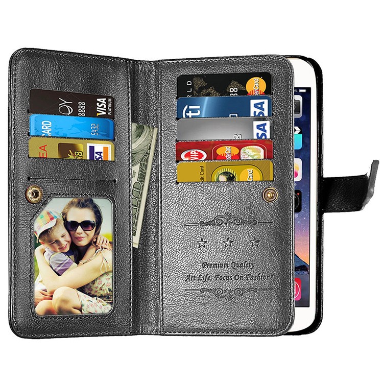 Crazy Horse PU Leather Wallet Phone Case with Stand for Samsung Galaxy J5 (2017) EU Version/J5 Pro (2017) - Black-11