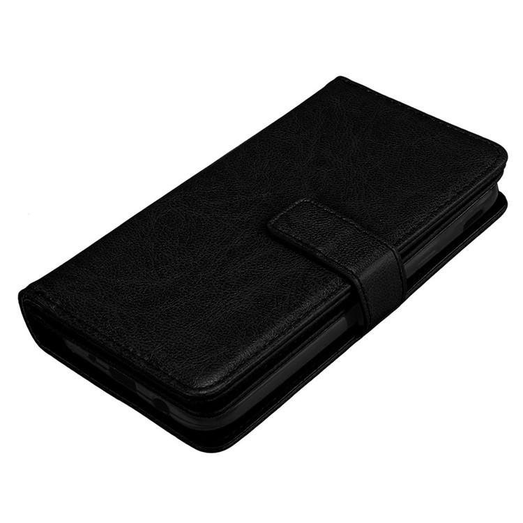 Crazy Horse PU Leather Wallet Phone Case with Stand for Samsung Galaxy J5 (2017) EU Version/J5 Pro (2017) - Black-6