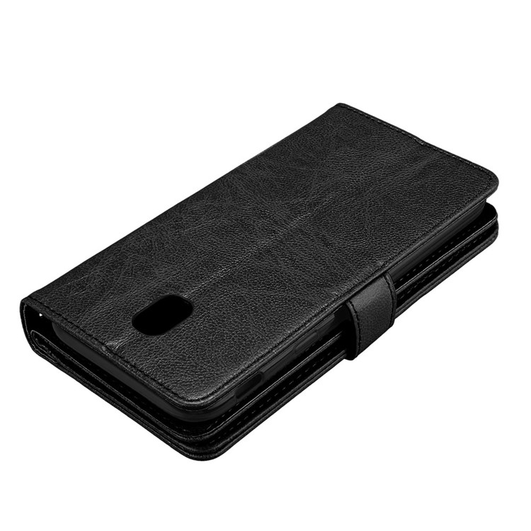 Crazy Horse PU Leather Wallet Phone Case with Stand for Samsung Galaxy J5 (2017) EU Version/J5 Pro (2017) - Black-7