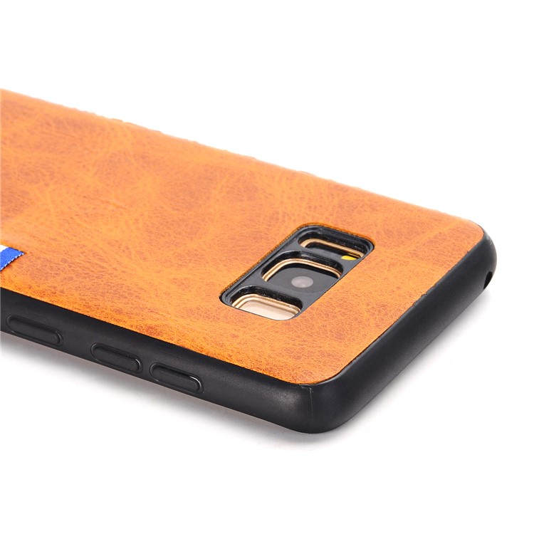 Vintage Crazy Horse PU Leather Coated TPU Phone Casing for Samsung Galaxy S8 SM-G950 - Brown-4