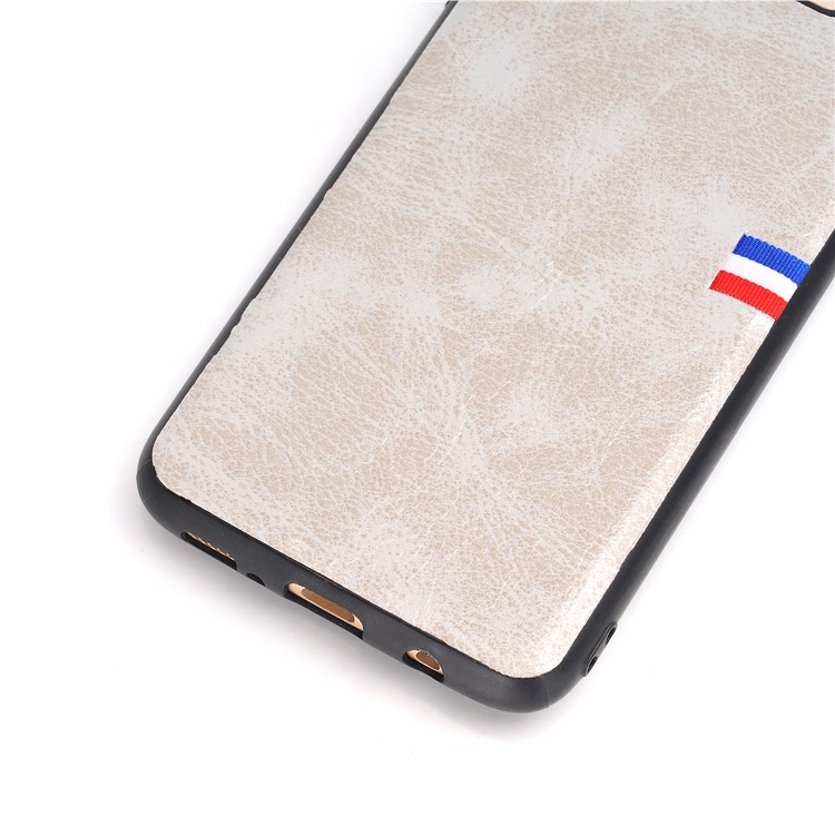 For Samsung Galaxy S8 Plus G955 Retro Style Crazy Horse Texture PU Leather Coated PC TPU Combo Back Casing - White-5