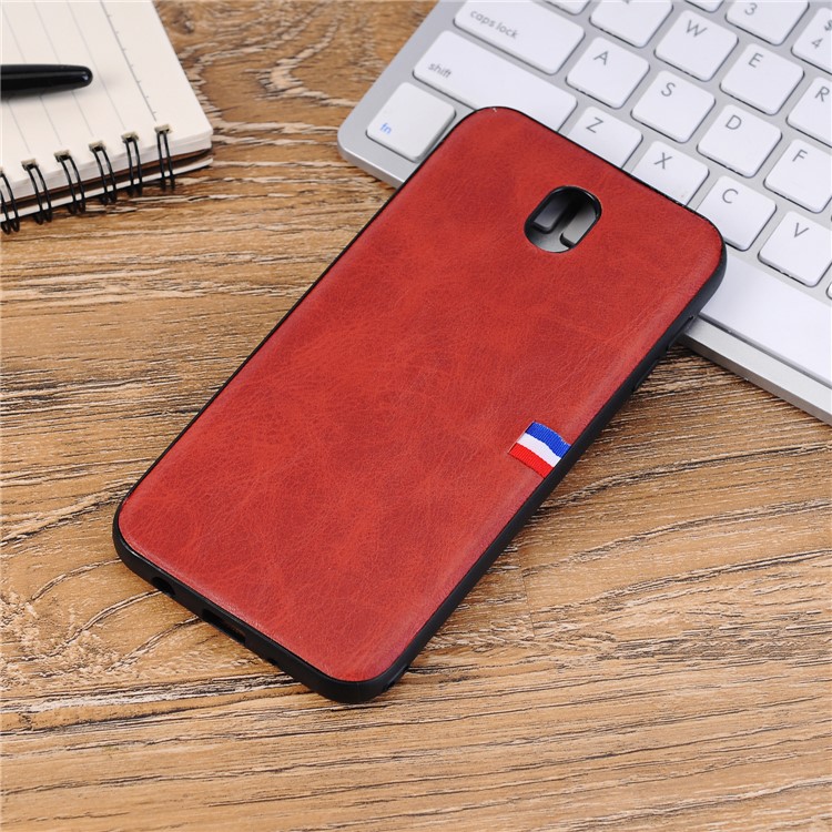 Vintage Crazy Horse PU Leather Coated TPU Shell for Samsung Galaxy J5 (2017) EU Version/J5 Pro (2017) - Red-5