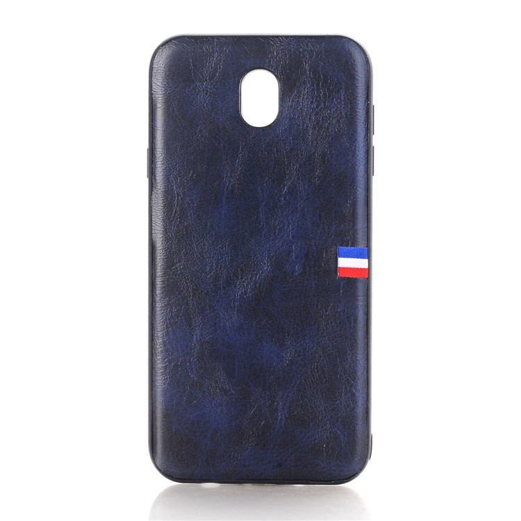 Vintage Crazy Horse PU Leather Coated TPU Mobile Cover Shell for Samsung Galaxy J5 (2017) EU Version/J5 Pro (2017) - Dark Blue-1