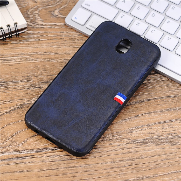 Vintage Crazy Horse PU Leather Coated TPU Mobile Cover Shell for Samsung Galaxy J5 (2017) EU Version/J5 Pro (2017) - Dark Blue-5