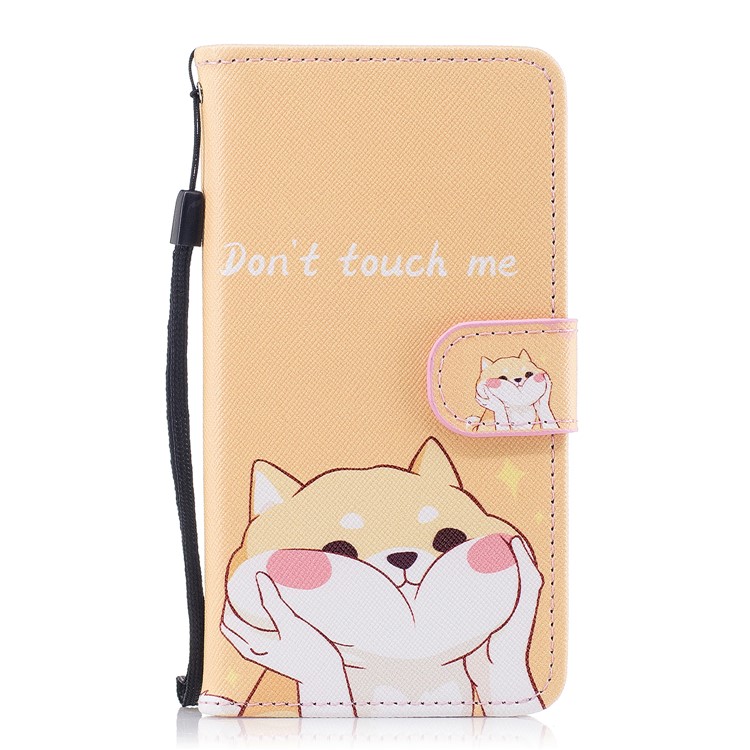 Pattern Painting Cross Texture Leather Wallet Stand Case for Samsung Galaxy A5 (2017) SM-A520 - Don't Touch Me-1