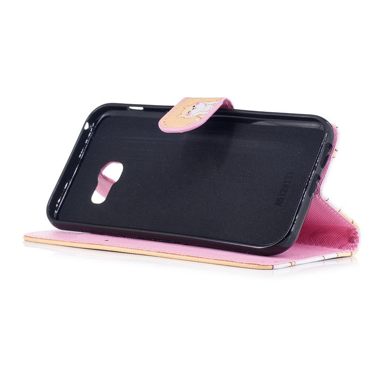 Pattern Painting Cross Texture Leather Wallet Stand Case for Samsung Galaxy A5 (2017) SM-A520 - Don't Touch Me-4