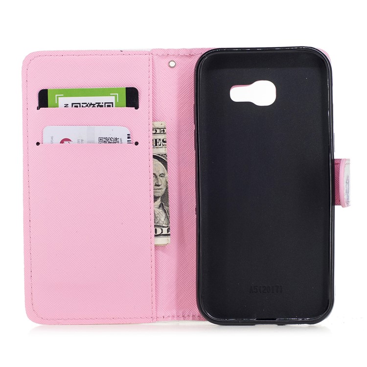 Pattern Painting Cross Texture Leather Wallet Stand Case for Samsung Galaxy A5 (2017) SM-A520 - Don't Touch Me-6
