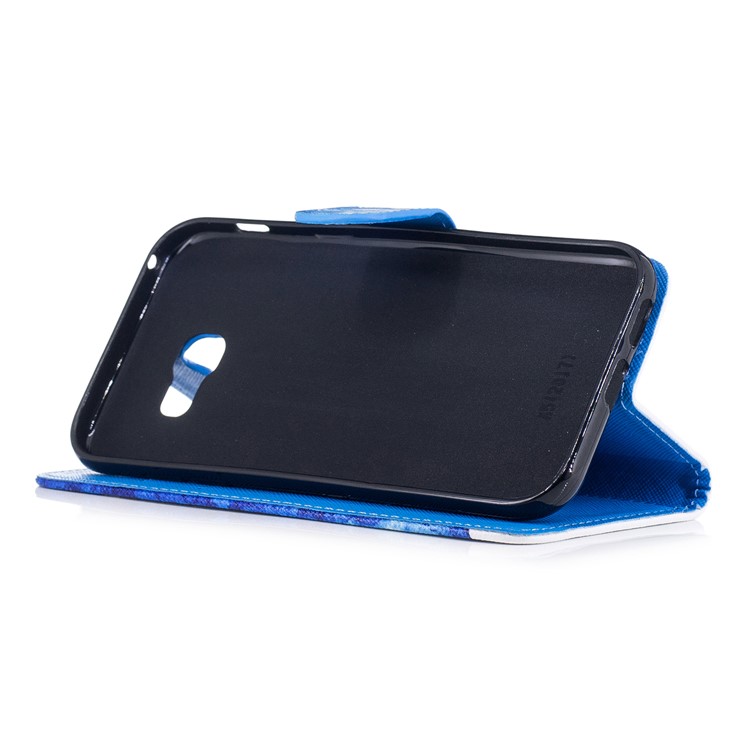 Pattern Painting Cross Texture Leather Wallet Stand Casing for Samsung Galaxy A5 (2017) SM-A520 - Fishes-4