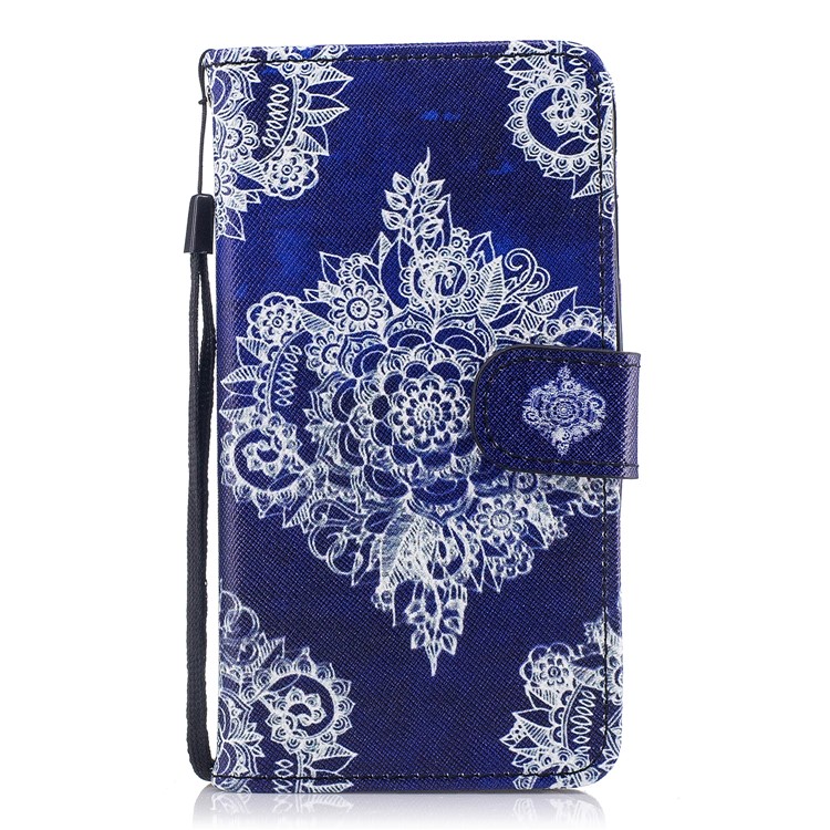 Pattern Painting Cross Texture Leather Wallet Stand Cell Phone Cover for Samsung Galaxy A5 (2017) SM-A520 - Ancient Pattern-1