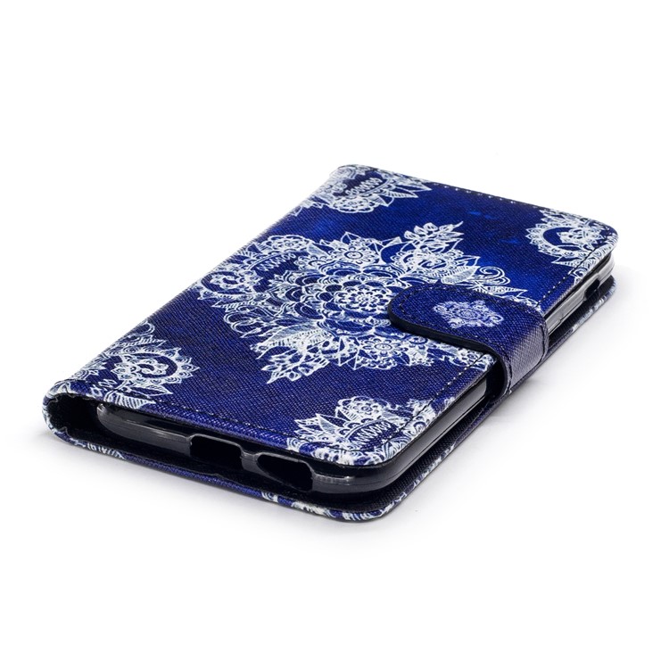 Pattern Painting Cross Texture Leather Wallet Stand Cell Phone Cover for Samsung Galaxy A5 (2017) SM-A520 - Ancient Pattern-5