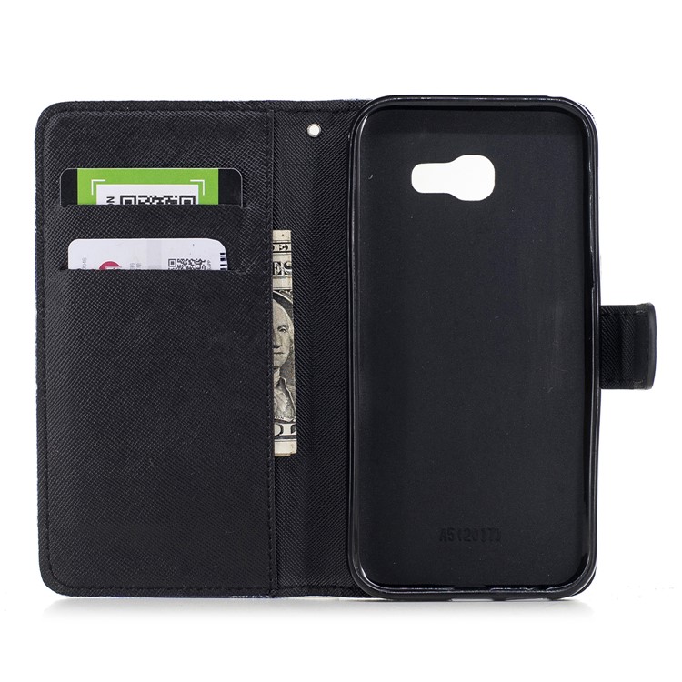 Pattern Painting Cross Texture Leather Wallet Stand Cell Phone Cover for Samsung Galaxy A5 (2017) SM-A520 - Ancient Pattern-6