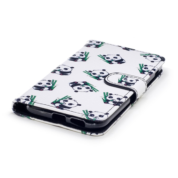 Pattern Painting Cross Texture Leather Wallet Stand Protective Case for Samsung Galaxy A5 (2017) SM-A520 - Cute Pandas-5