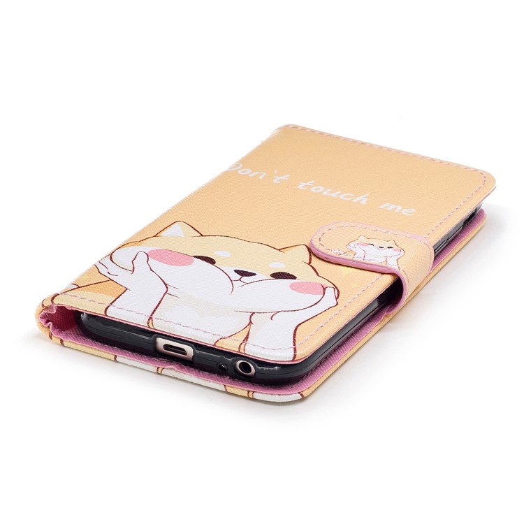Pattern Printing Wallet Leather Stand Cover for Samsung Galaxy J3 Pro (2017) / J3 (2017) EU Version - Do not Touch Me-5