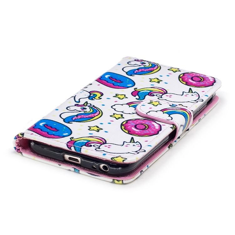 Pattern Printing PU Leather Wallet Case for Samsung Galaxy J3 Pro (2017) / J3 (2017) EU Version - Unicorn Pattern-5