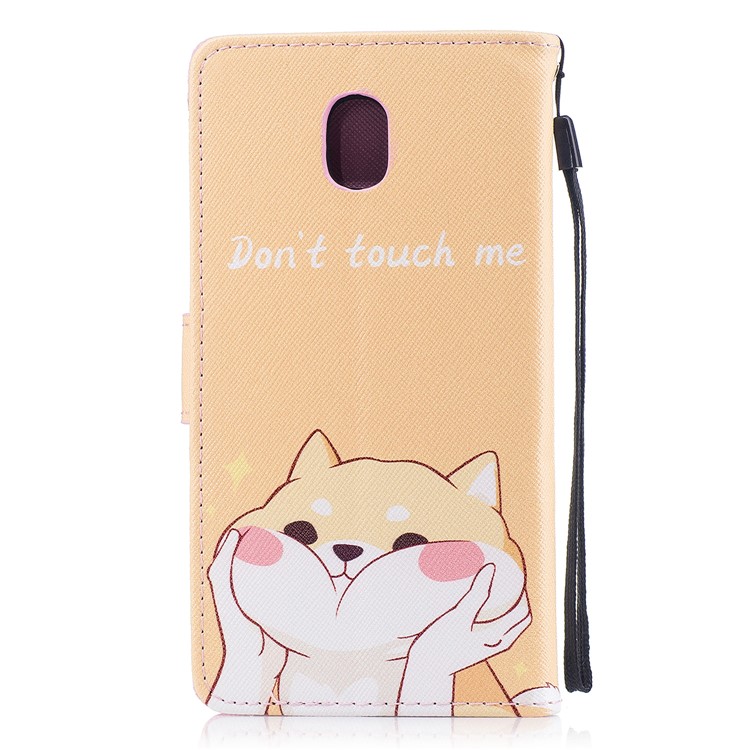 Pattern Painting Cross Texture Leather Wallet Stand Case for Samsung Galaxy J5 (2017) EU Version / J5 Pro (2017) - Don't Touch Me-2