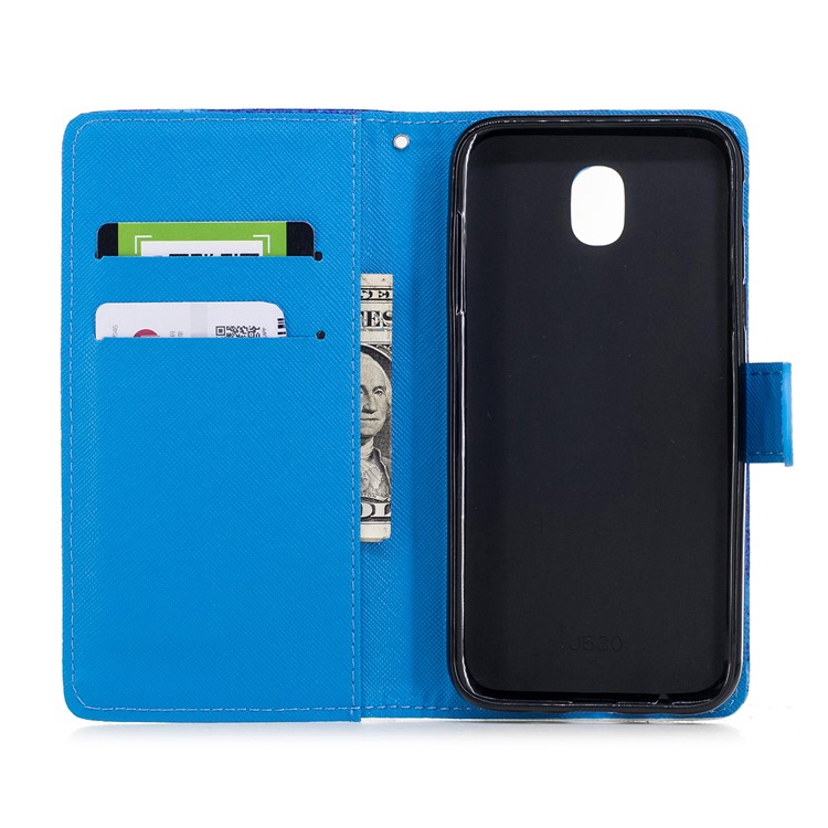 Pattern Painting Cross Texture Leather Wallet Stand Casing for Samsung Galaxy J5 (2017) EU Version / J5 Pro (2017) - Fishes-6