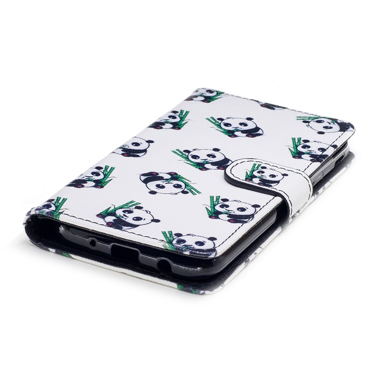 Pattern Painting Cross Texture Leather Wallet Stand Cell Phone Case for Samsung Galaxy J5 (2017) EU Version / J5 Pro (2017) - Pandas-5