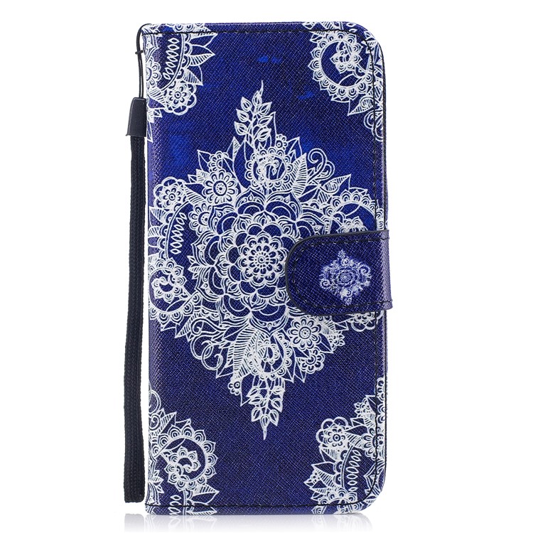 Pattern Painting Cross Texture Leather Wallet Stand Mobile Phone Shell for Samsung Galaxy S8 SM-G950 - Ancient Pattern-1