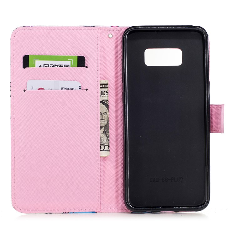 Pattern Painting Cross Texture Leather Wallet Stand Cover for Samsung Galaxy S8 Plus SM-G955 - Unicorn Animals and Macarons-6