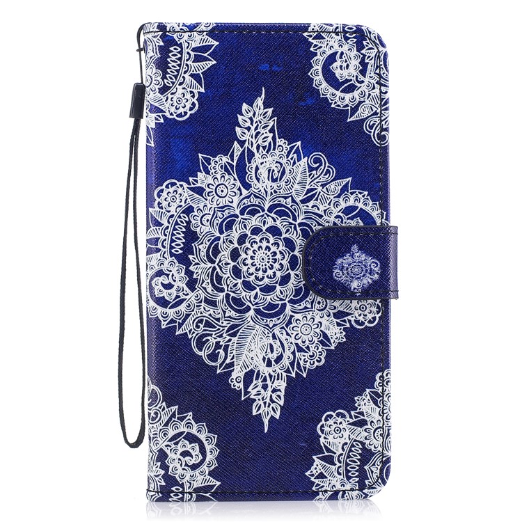 Pattern Painting Cross Texture Leather Wallet Stand Casing for Samsung Galaxy S8 Plus SM-G955 - Ancient Pattern-1