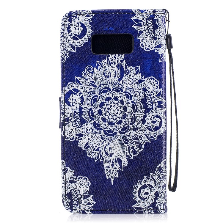 Pattern Painting Cross Texture Leather Wallet Stand Casing for Samsung Galaxy S8 Plus SM-G955 - Ancient Pattern-2