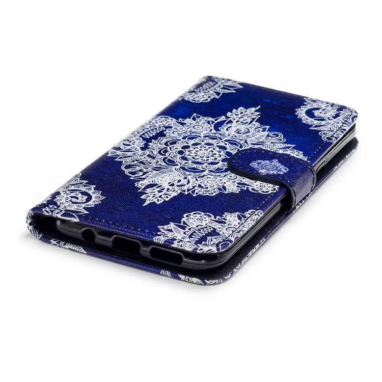 Pattern Painting Cross Texture Leather Wallet Stand Casing for Samsung Galaxy S8 Plus SM-G955 - Ancient Pattern-5