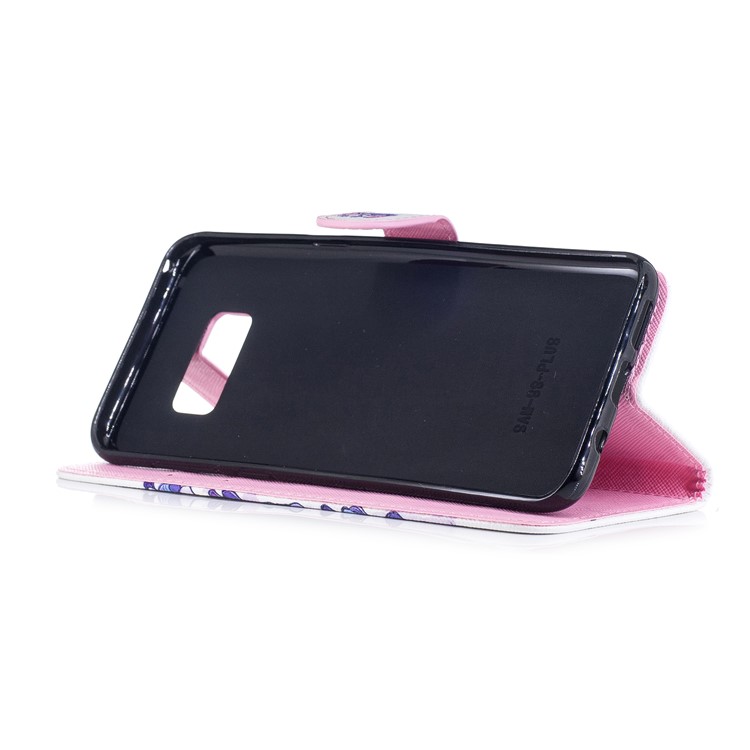 Pattern Painting Cross Texture Leather Wallet Stand Phone Shell for Samsung Galaxy S8 Plus SM-G955 - Beautiful Unicorn-4