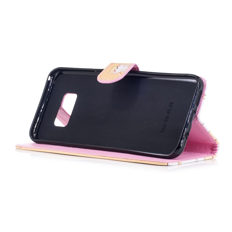 Pattern Painting Cross Texture Leather Wallet Stand Phone Cover for Samsung Galaxy S8 Plus SM-G955 - Don't Touch Me-4