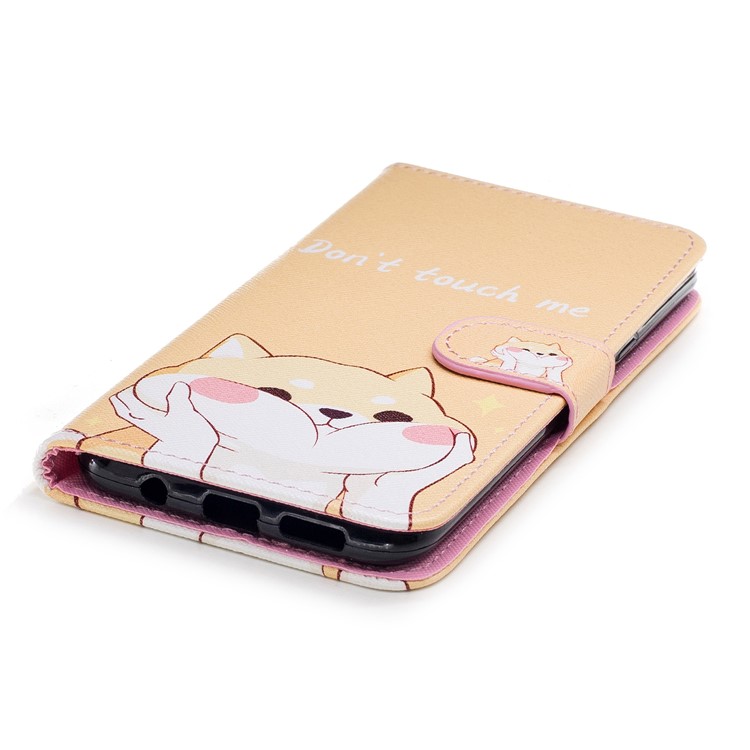 Pattern Painting Cross Texture Leather Wallet Stand Phone Cover for Samsung Galaxy S8 Plus SM-G955 - Don't Touch Me-5
