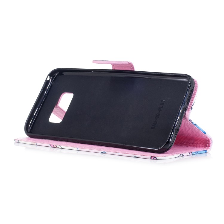 Pattern Painting Cross Texture Leather Wallet Stand Mobile Cover for Samsung Galaxy S8 Plus SM-G955 - Lovely Unicorns-4