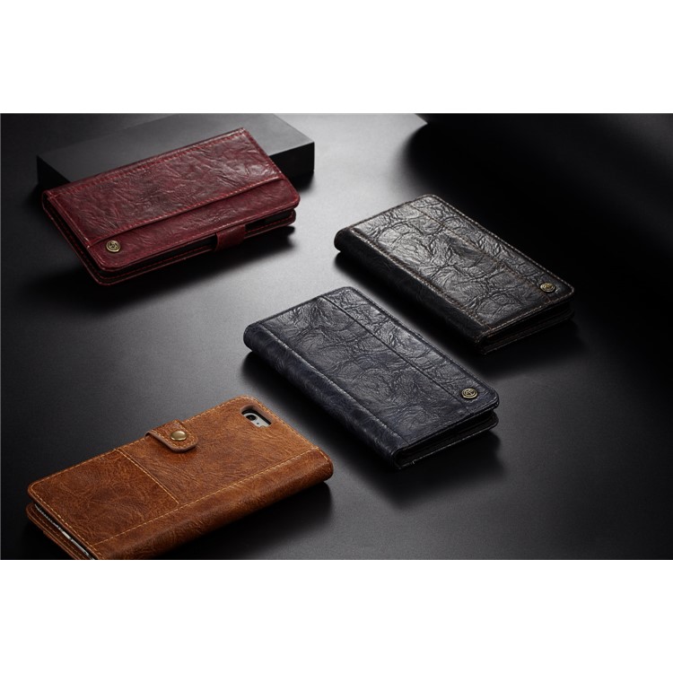 CASEME Vintage Style Wallet PU Leather Protection Cell Phone Case for Samsung Galaxy Note 8 SM-N950 - Black-17