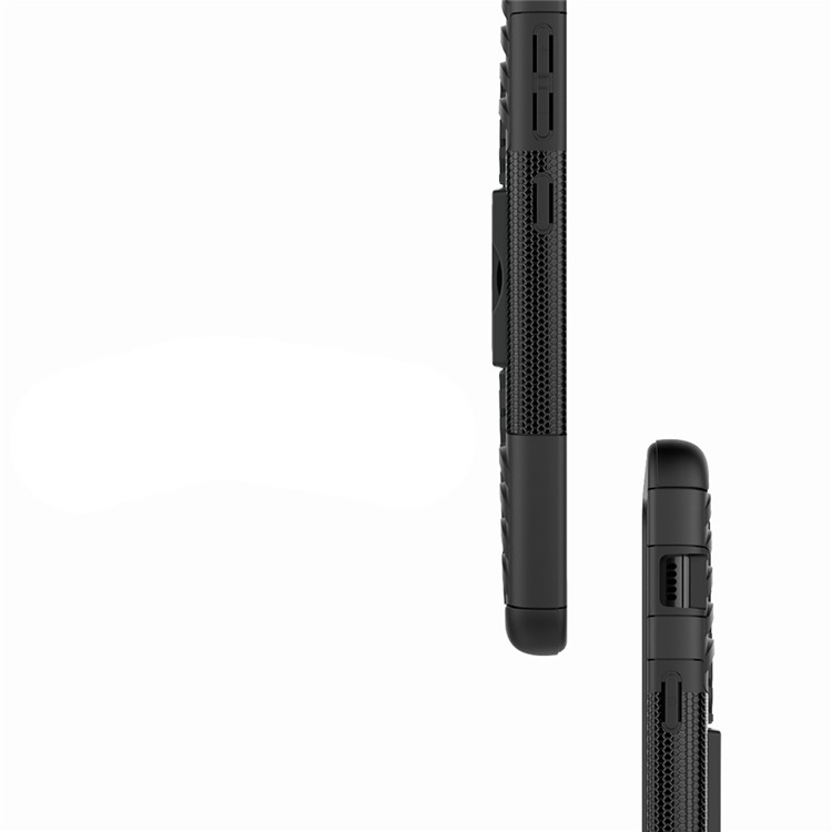 Anti-slip PC + TPU Hybrid Case with Kickstand for Samsung Galaxy A8 (2018) - Black-10