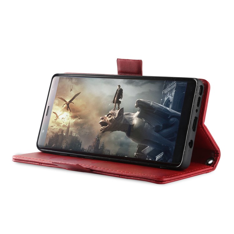 LC.IMEEKE Detachable Leather Wallet Mobile Case with Inner TPU Back Cover for Samsung Galaxy Note 8 SM-N950 - Red-5