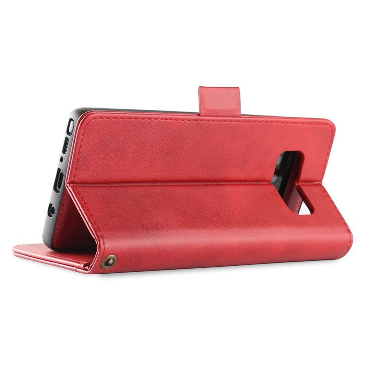 LC.IMEEKE Detachable Leather Wallet Mobile Case with Inner TPU Back Cover for Samsung Galaxy Note 8 SM-N950 - Red-6