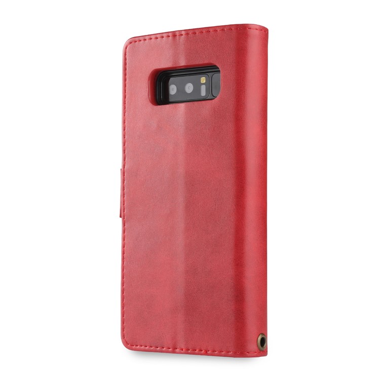 LC.IMEEKE Detachable Leather Wallet Mobile Case with Inner TPU Back Cover for Samsung Galaxy Note 8 SM-N950 - Red-7